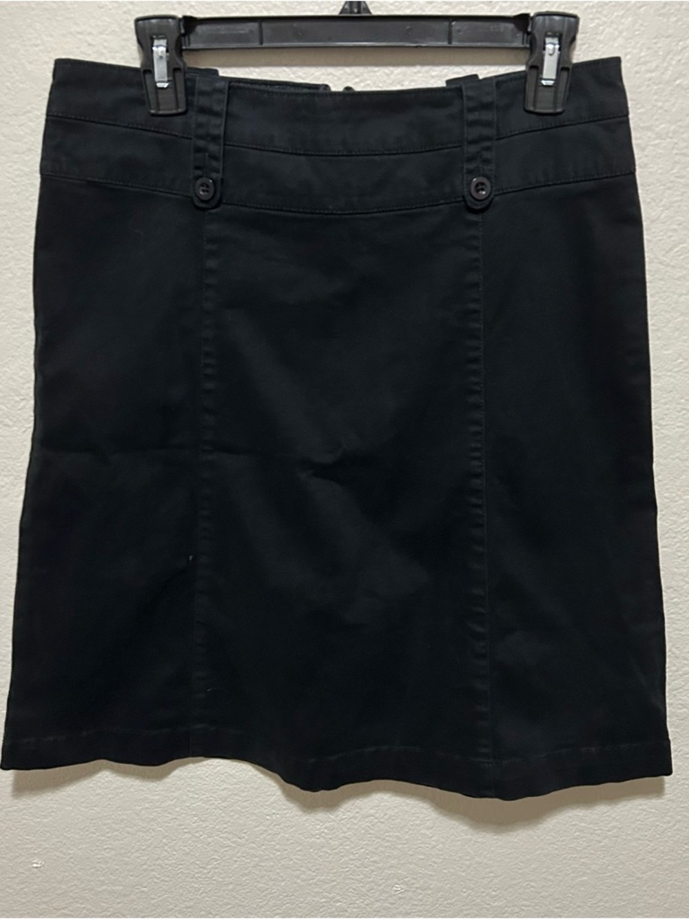 Aventura Organic Cotton Skirt Size 4 Black Slow Fashion Minimalist Classic